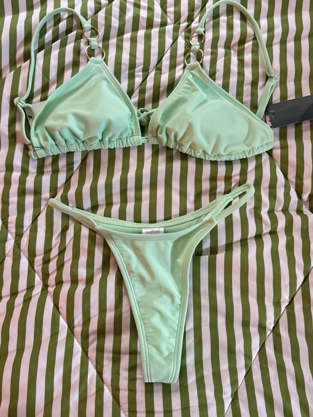 Wild Fable Mint Green Triangle Bikini Set